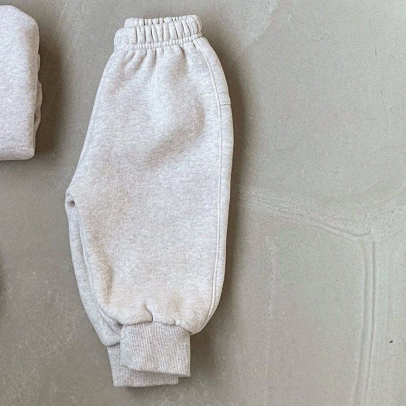 GB25111319韓版ins嬰兒幼童裝棉加絨休閒褲兒童寶寶冬季舒適運動洋氣收口衛褲