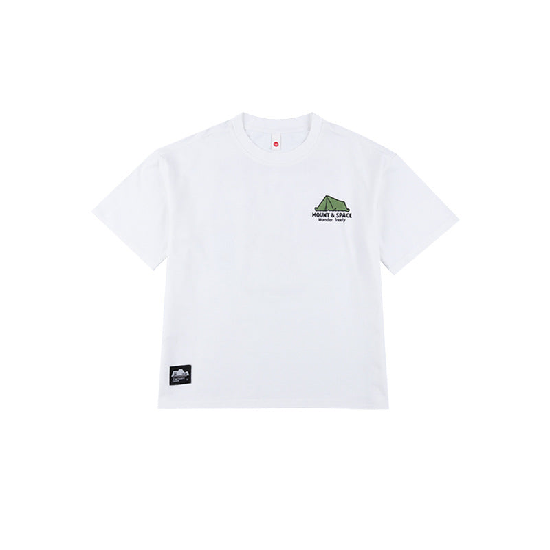 FK26032008男童短袖t卹2026夏季新款兒童山系戶外露營風印花短袖中大童上衣(FK開頭~需混搭3件~廠商才有出貨哦)(品質很好,請放心購買)