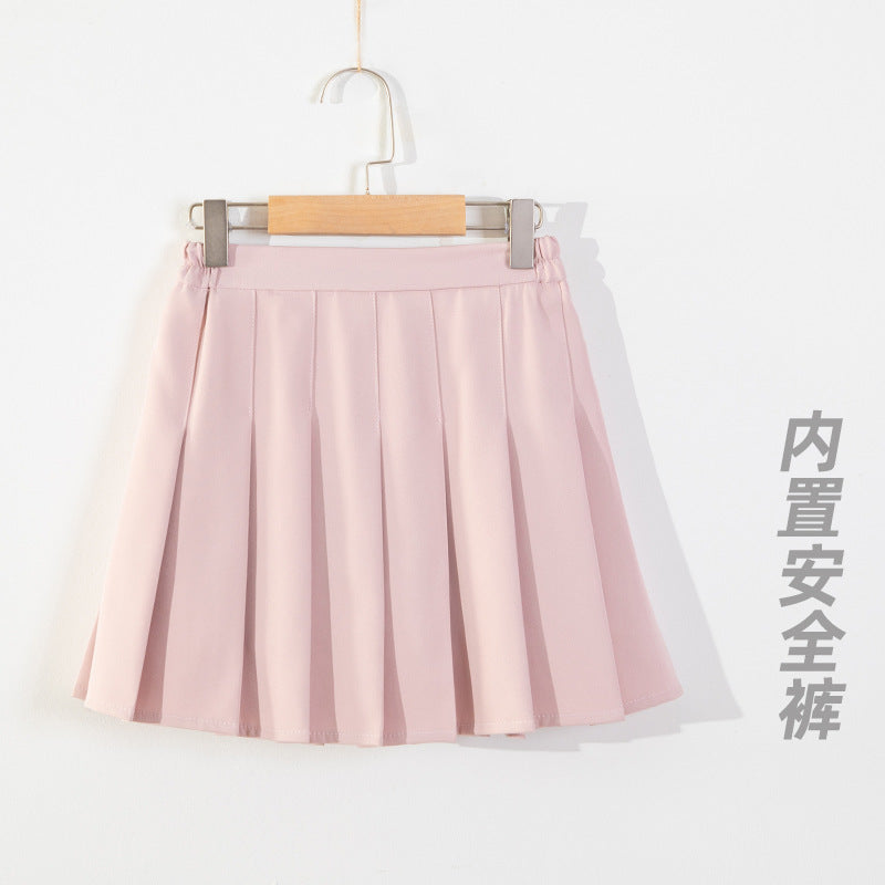Z25033116女童短裙夏季韓版洋氣女大童百褶裙夏裝兒童學院風裙子