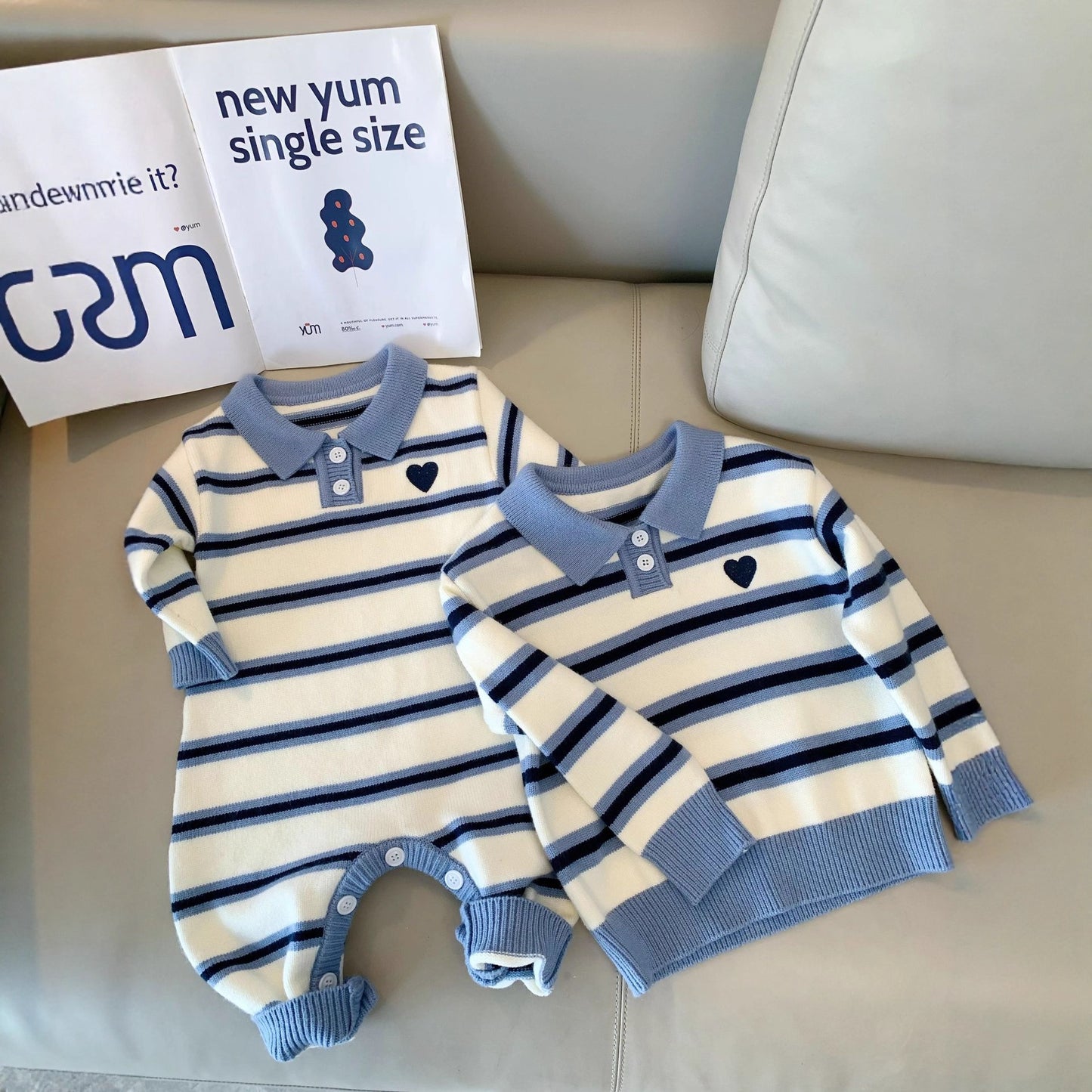 L25120406親子裝冬一家三四口2025小寶寶親子裝媽媽女保暖毛衣愛心針織衫