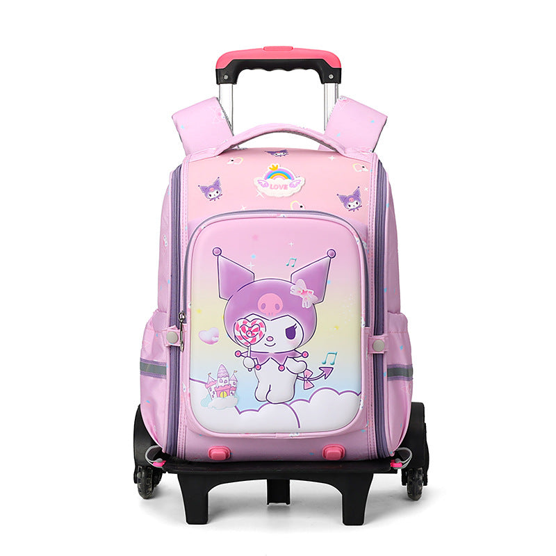 Z25022302拉桿書包小學生庫洛米三到六年級女爬樓梯六輪防水大容量