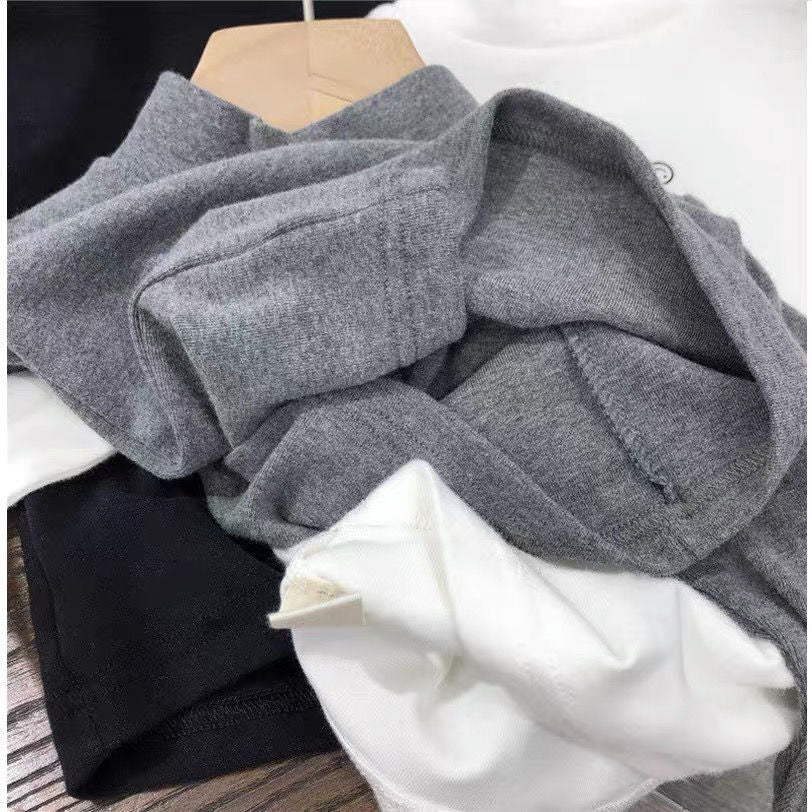 CA25112719兒童磨毛加絨打底衫德絨半高領長袖T卹男童女童秋冬基礎上衣內搭