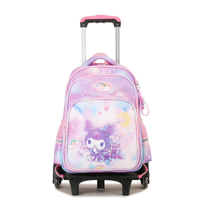 Z25022304卡通拉桿書包女兒童小學生一三四五到六年級2024新款護脊雙肩背包