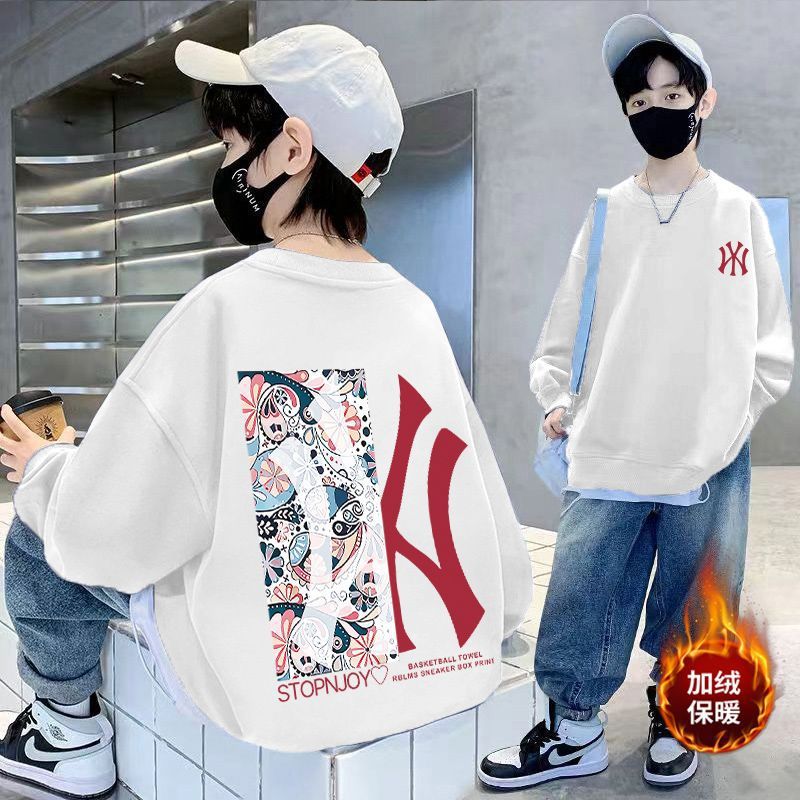 Z25030411男童衛衣長袖秋裝帥氣學生卡通中大童春秋季韓版上衣潮