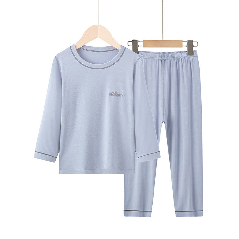 CK26050501夏季男童短袖莫代爾兒童睡衣女童親子家居服套裝中大童空調服(9-12天到貨)