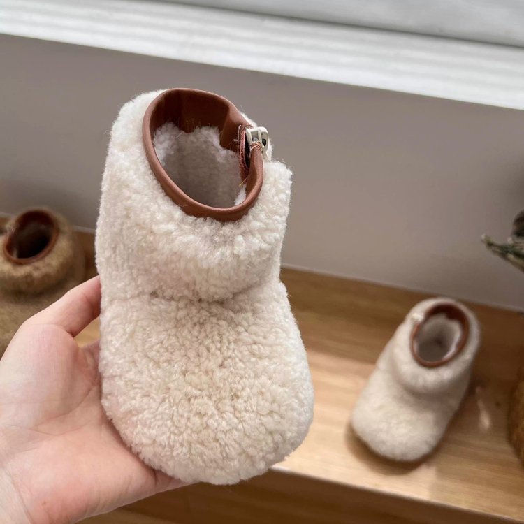 Z26010265新款女寶雪靴軟底加厚學步鞋冬季男童加絨毛毛鞋嬰兒棉鞋