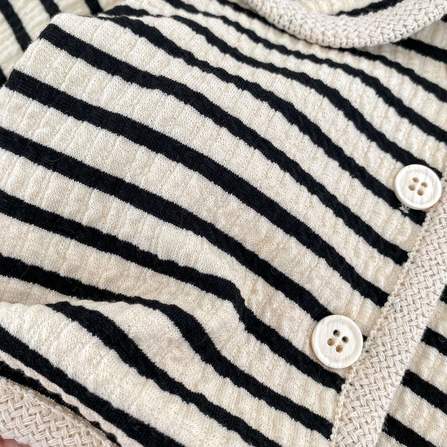 GK25121804春季女童條紋套裝簡約翻領長袖上衣外套休閒寬長褲兩件套(➡️2件或2套起,廠商才有出貨)(可以混搭開頭GK商品)