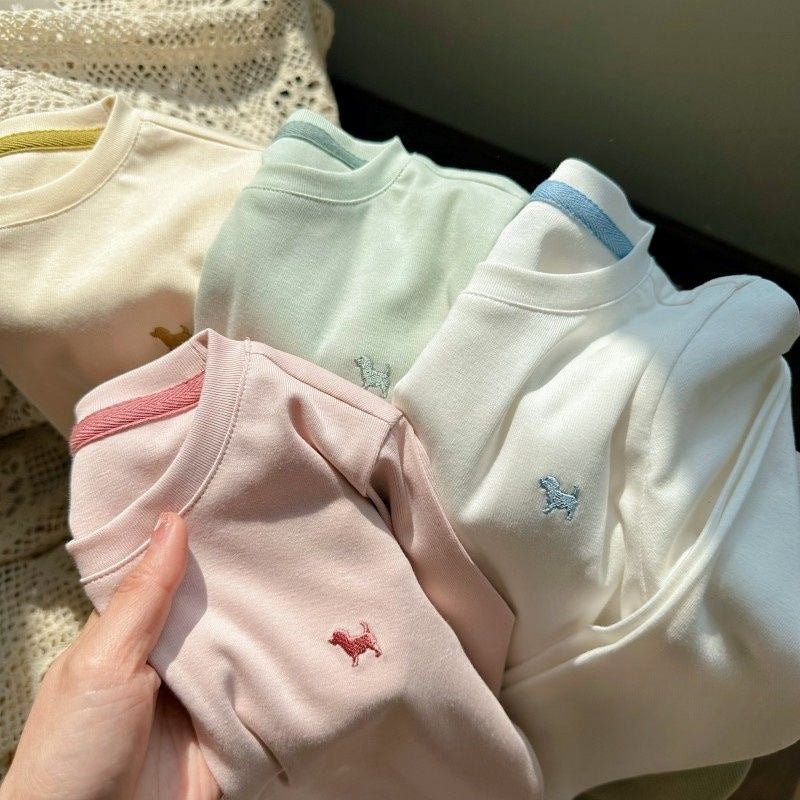 CA25112720女童春秋裝長袖2025新款兒童洋氣百搭小孩小孩童裝德絨打底上