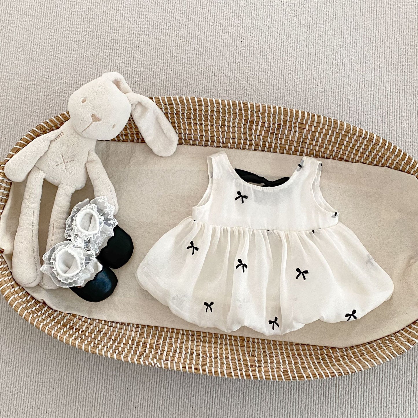 GN26030908新款洋气女童夏天两件套蝴蝶结背心上衣百搭花苞短裤套装(2件起批)GN開頭需下單2款才有出貨,可混搭