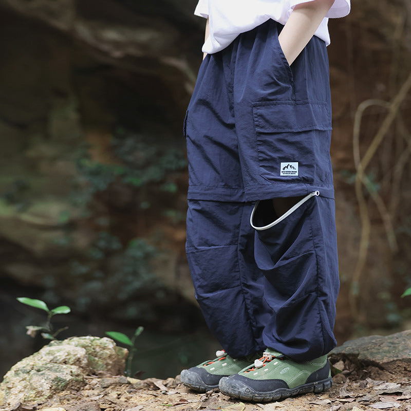 FK26032009猿寶社2026春季新款兒童戶外速乾工裝褲子男童可感腿褲批發(FK開頭~需混搭3件~廠商才有出貨哦)(品質很好,請放心購買)