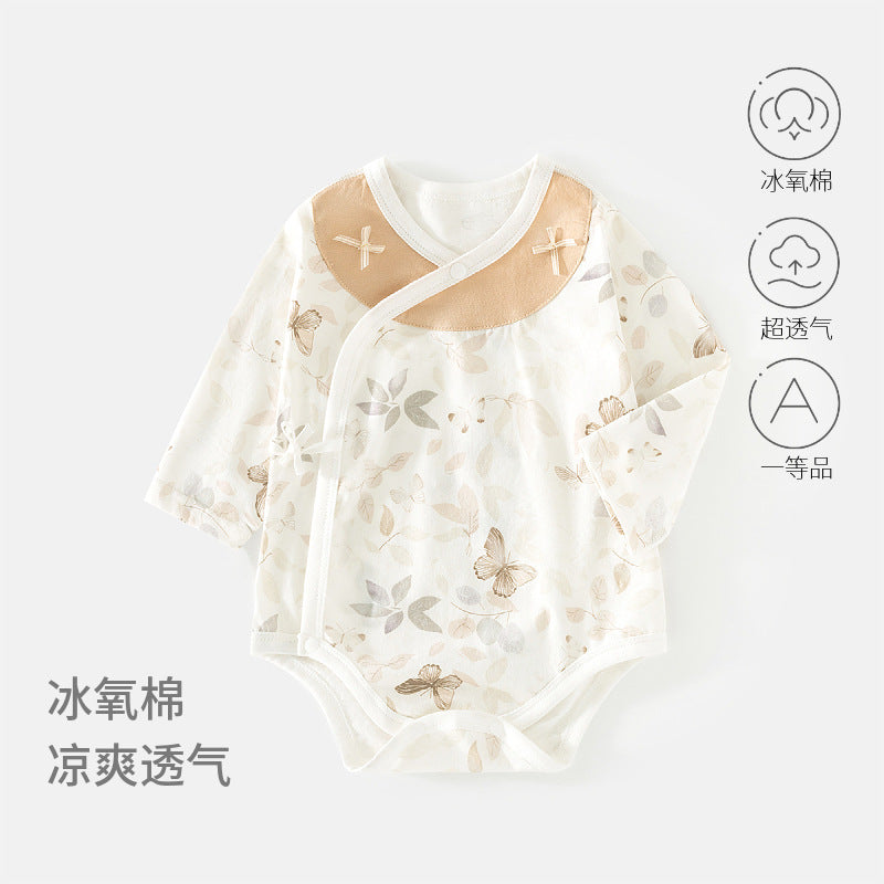 GJ26051418🎈精品質感🎈嬰兒包屁衣哈衣冰氧棉夏季新生兒夏款薄三角爬服連身衣嬰幼兒款