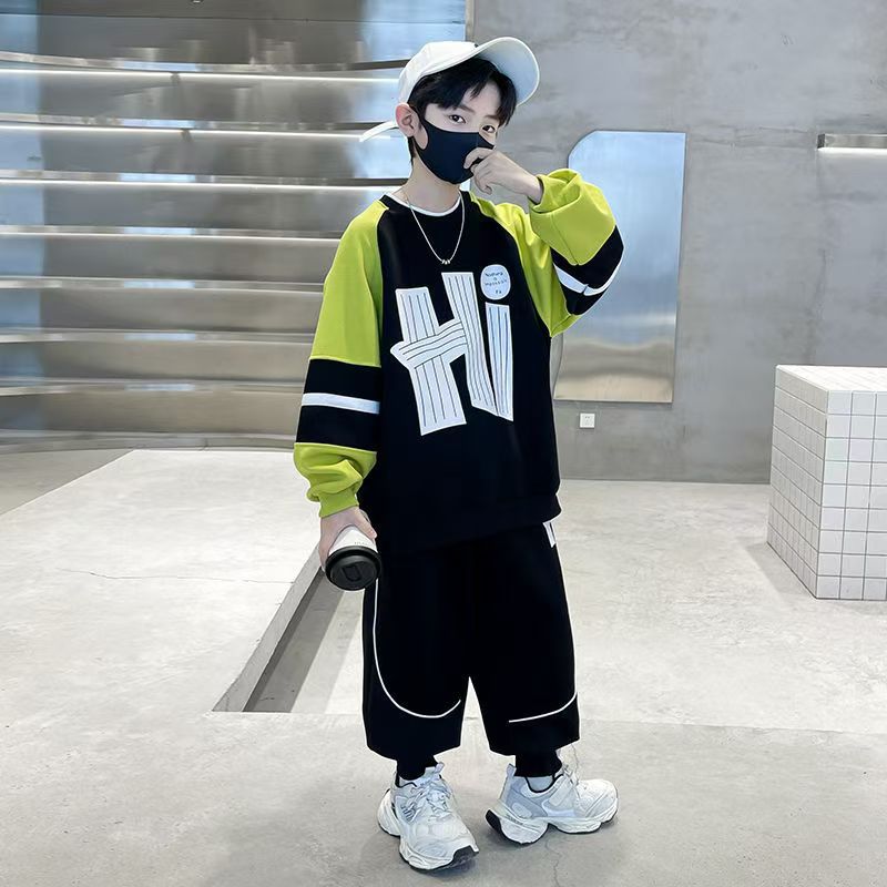 FG25112005兒童裝男童春裝衛衣套裝春款2025年新款男孩上衣春季中大童炸街潮