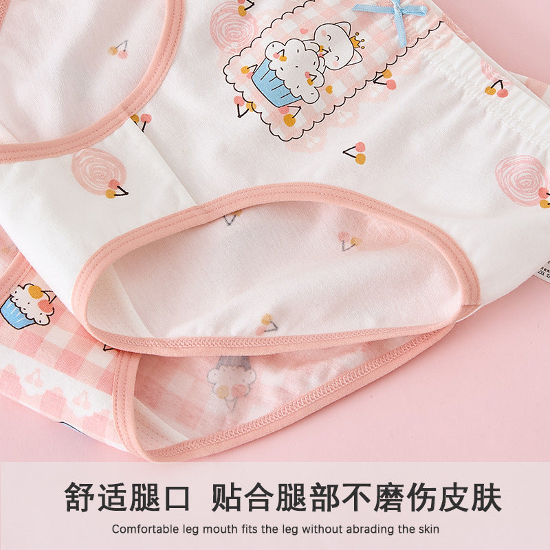 SB26030201兒童內褲女童純棉
A類棉三角褲女孩小童中大童不夾屁屁