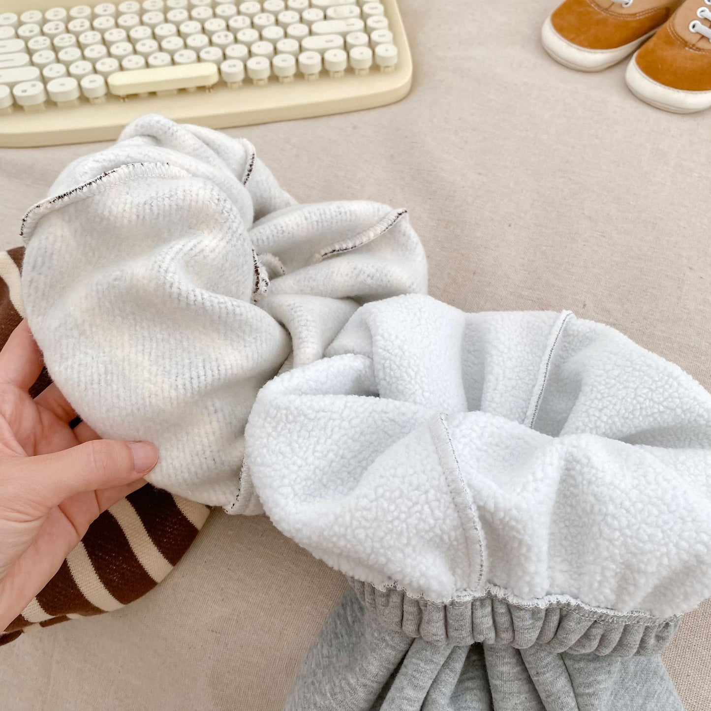 GK25121806冬季加厚嬰童褲子百搭休閒衛褲高克重加絨寶寶韓條紋長褲(➡️2件或2套起,廠商才有出貨)(可以混搭開頭GK商品)