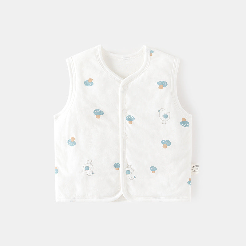 GJ25102111嬰兒護肚背心秋冬季嬰兒夾棉馬甲兒童坎肩馬夾新生兒純棉保暖上衣