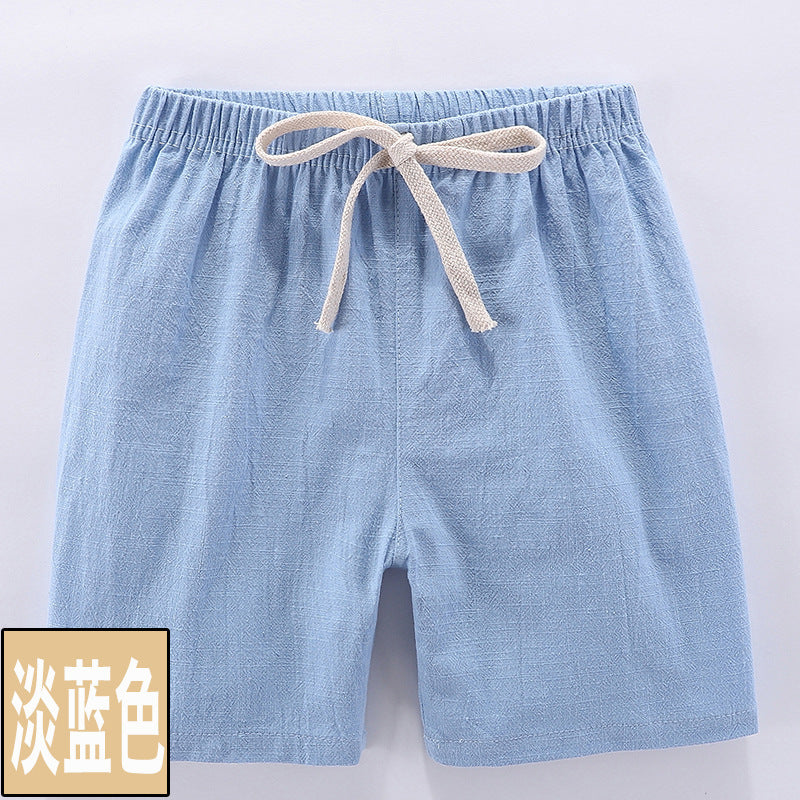 CK26050523兒童短褲純棉夏季薄型男童五分運動休閒家居褲女童小孩寶寶熱褲子(9-12天到貨)