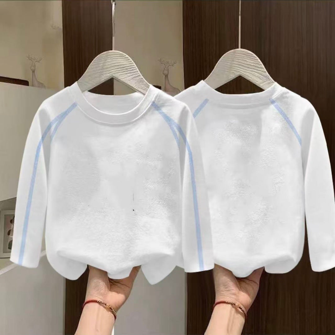 CE260905011女童100%純棉長袖2026春秋洋氣打底T恤童裝薄款圓領上衣