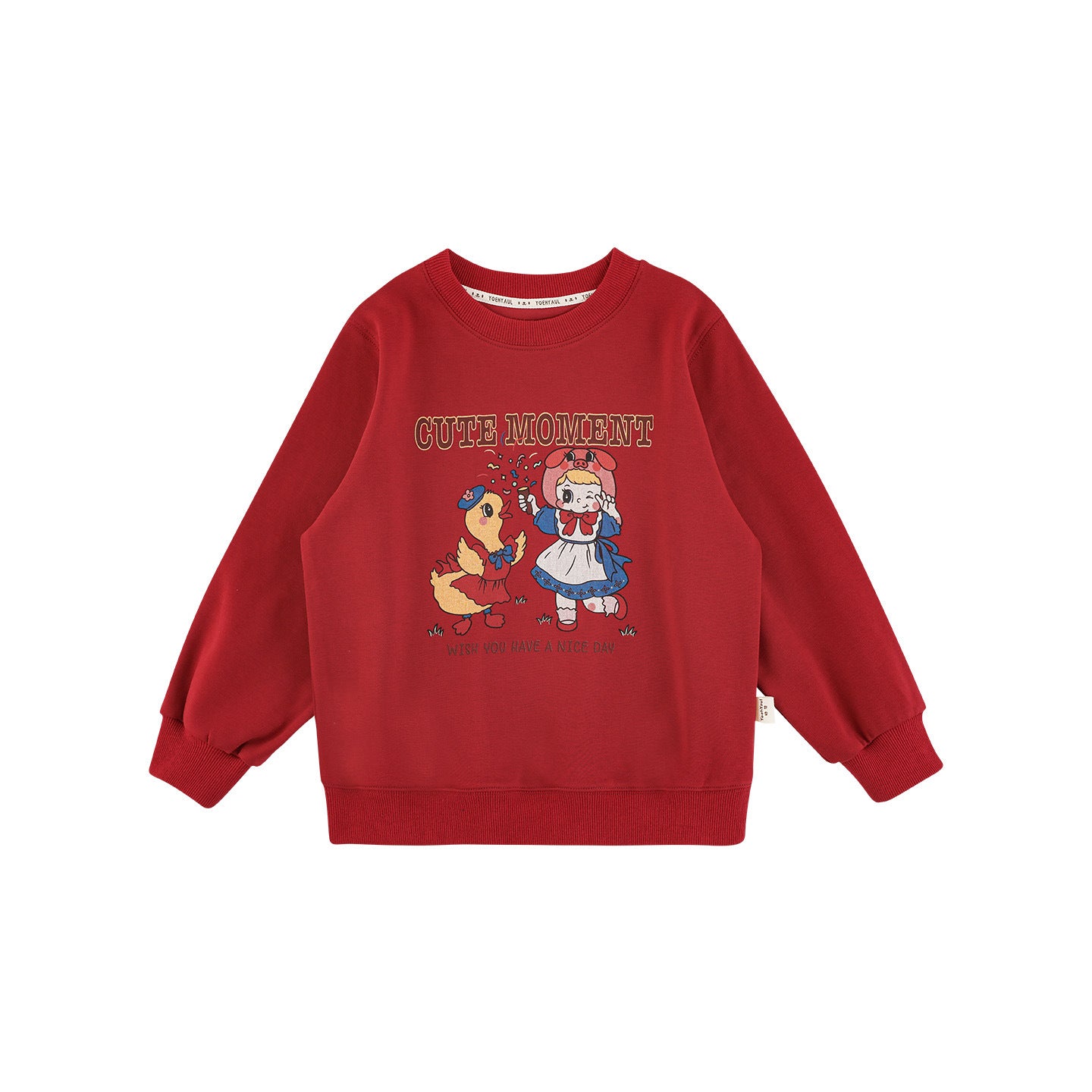 CA25112717女童百搭加絨衛衣2025秋季兒童童趣可愛百變卡通範保暖上衣長袖