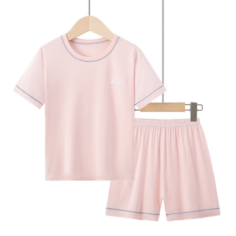 CK26050516兒童睡衣莫代爾男童長袖長褲夏季中大童家居服親子裝女童空調服(9-12天到貨)