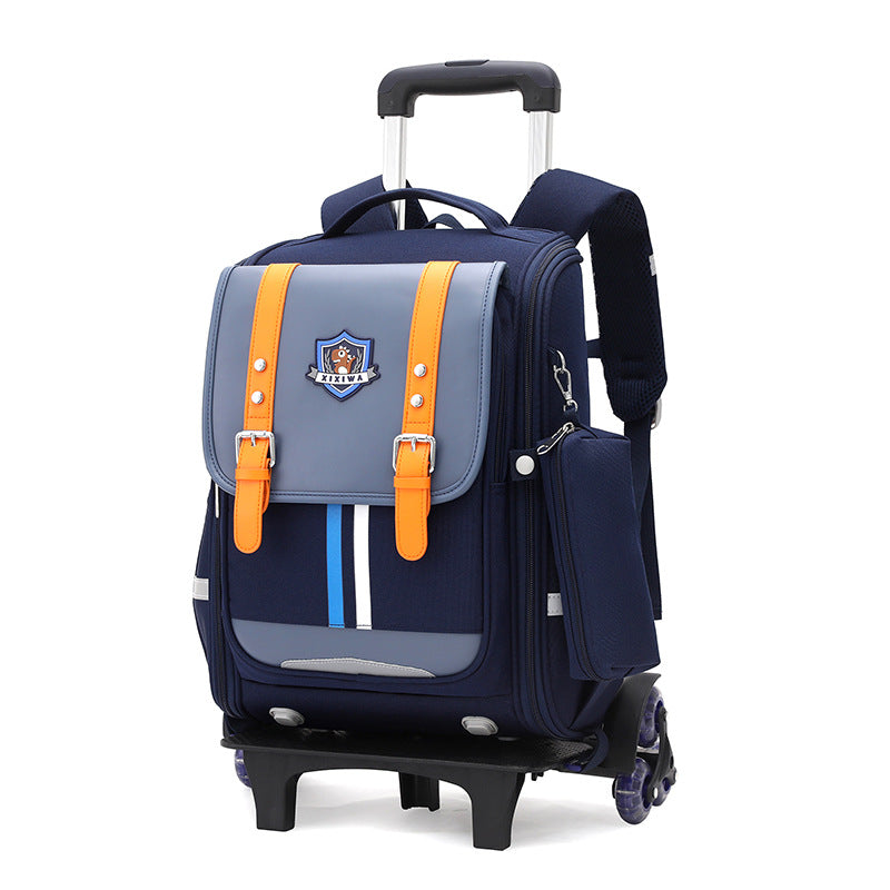 Z25022306拉桿書包小學生男孩一二三到四六年級女兒童六輪爬樓梯防水拖曳箱