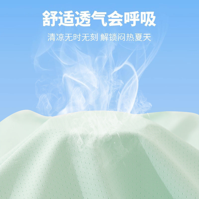 FN260529兒童冰絲速乾背心夏季男童純色中大童裝無袖薄款網眼坎肩上衣