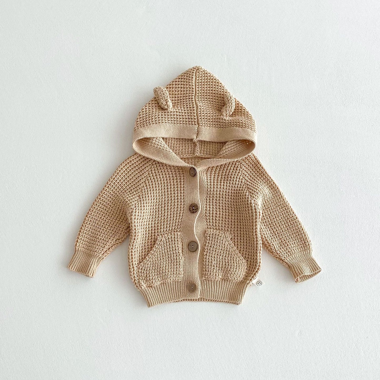 G24110619兒童韓版秋季嬰兒針織毛衣連帽洋氣男女寶寶可愛連帽長袖服