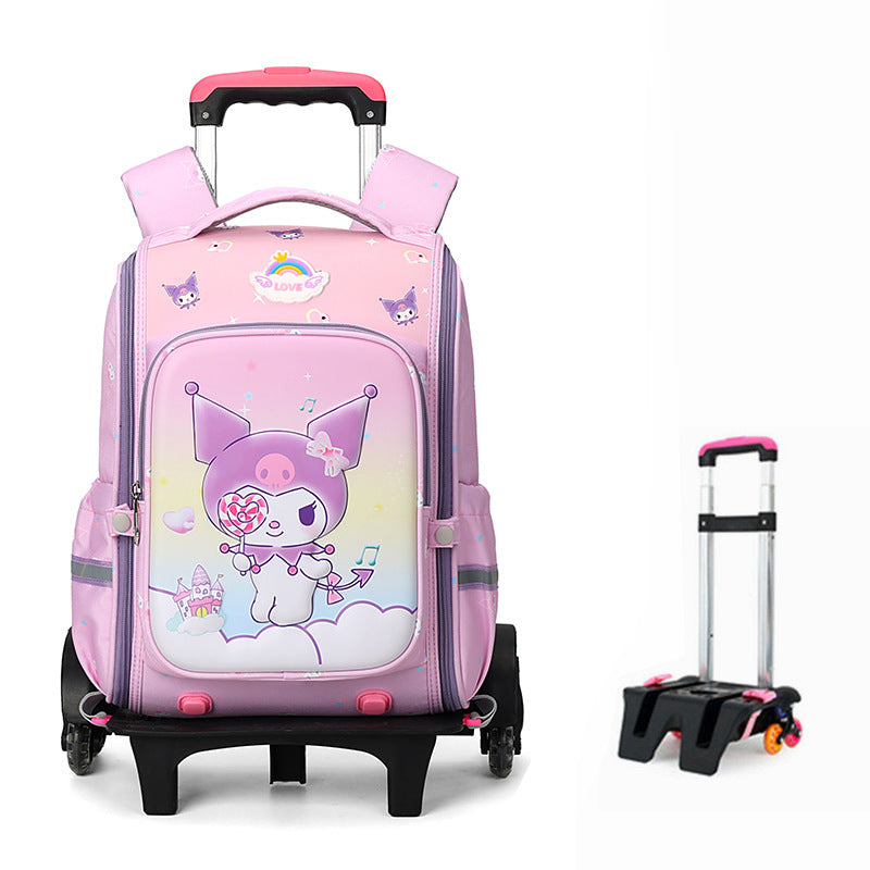Z25022302拉桿書包小學生庫洛米三到六年級女爬樓梯六輪防水大容量