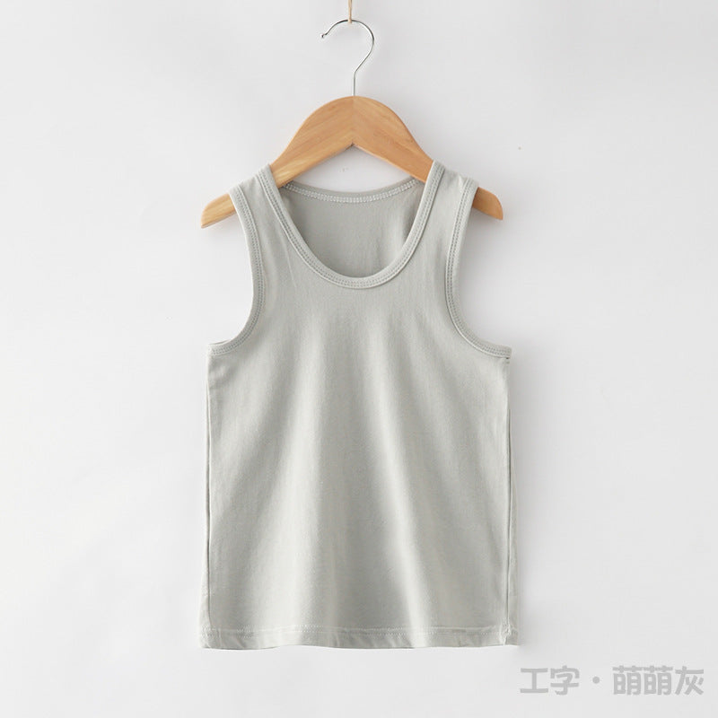 CK26050520兒童小背心夏季純棉萊卡薄型男童女童童裝吊帶衫內穿打底背心(9-12天到貨)