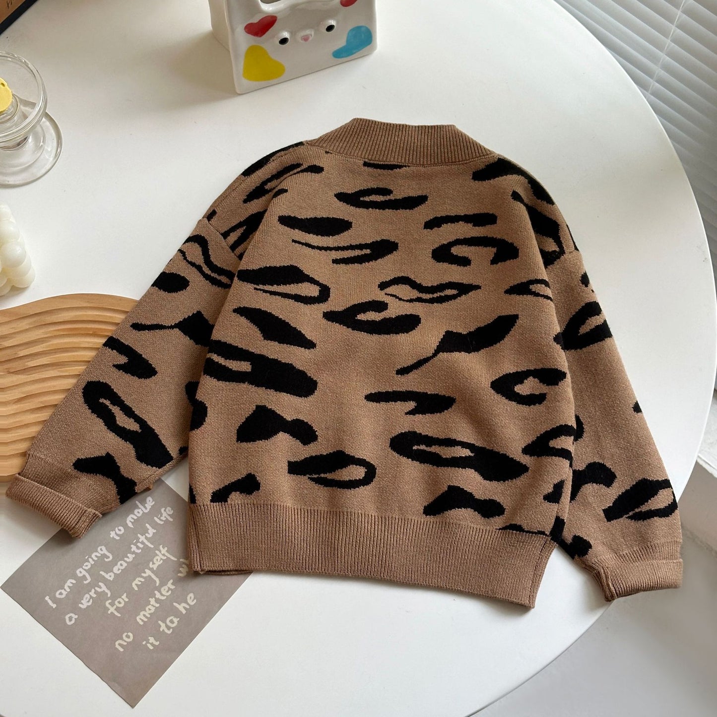 CF25091913女童開襟毛衣兒童裝毛衣裙春秋薄絨新款童裝針織洋氣上衣