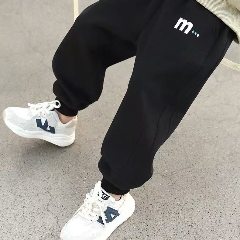 Z26010130男童褲子中小童加絨一體絨長褲休閒運動褲秋冬