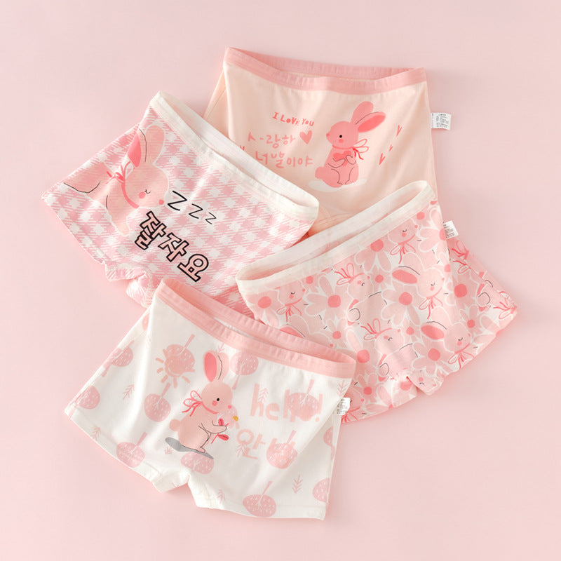 Z25040118女童內褲純棉a類棉兒童女孩短褲女孩小童平角褲不夾屁夏薄款