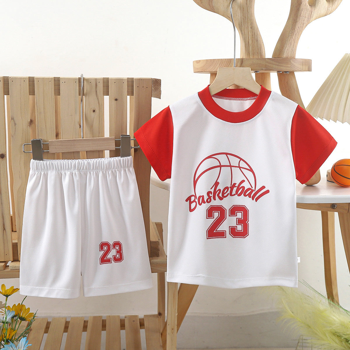 Z24060102新款兒童籃球服男寶寶夏季速乾網眼套裝中大童短袖運動童裝