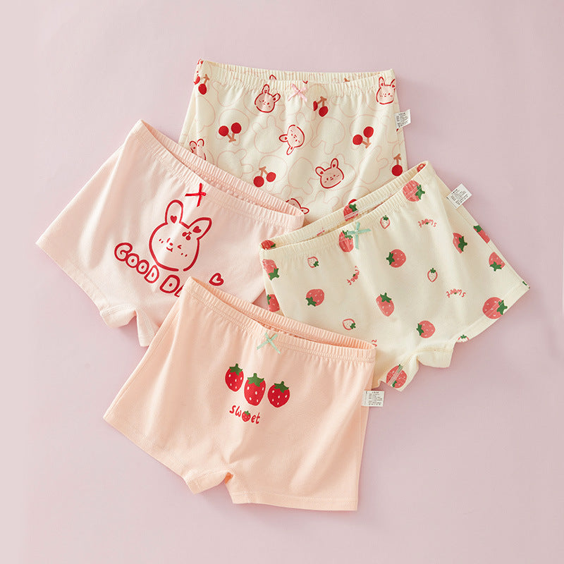 Z25040116女童內褲純棉a類棉兒童女孩短褲小童女孩平角褲夏季薄款不夾屁屁