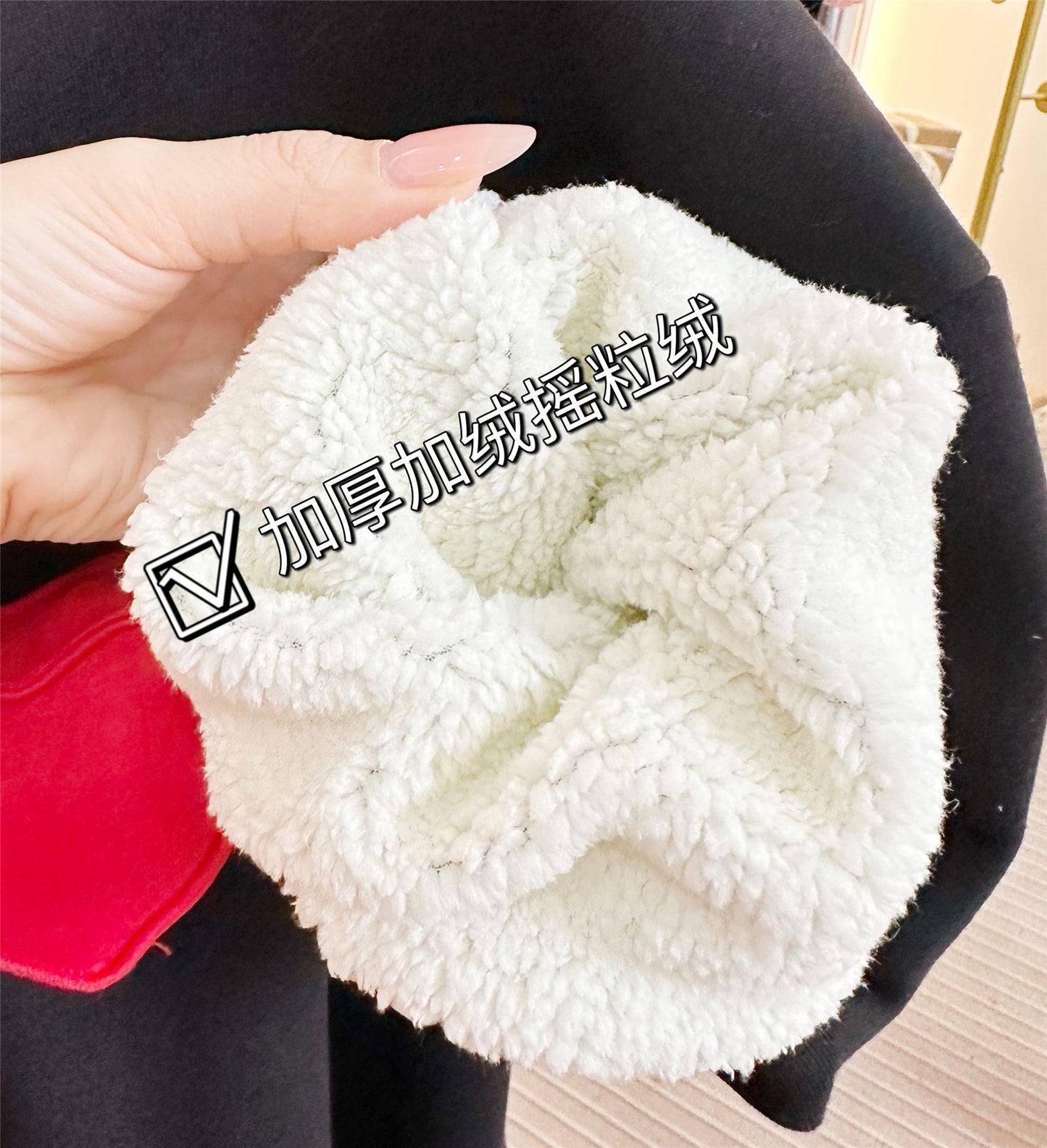 L26010603過年親子裝新款三口嬰兒爬服母女加絨加厚紅色立體愛心衛衣潮