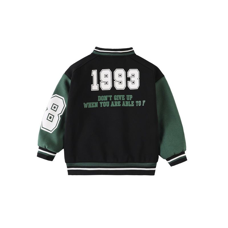 FF24102519拼色長袖兒童服裝春秋款童裝男童裙子外套批發(9-12天到貨)