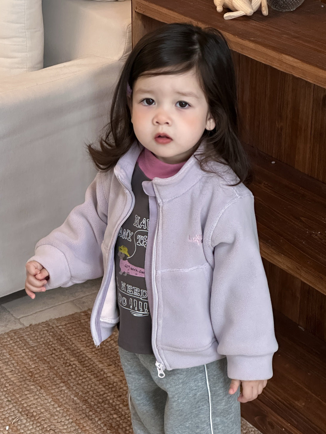 GN26012714兒童拉鍊冬裝童裝寶寶2025新款韓版裝男童加厚衛衣衛褲套裝