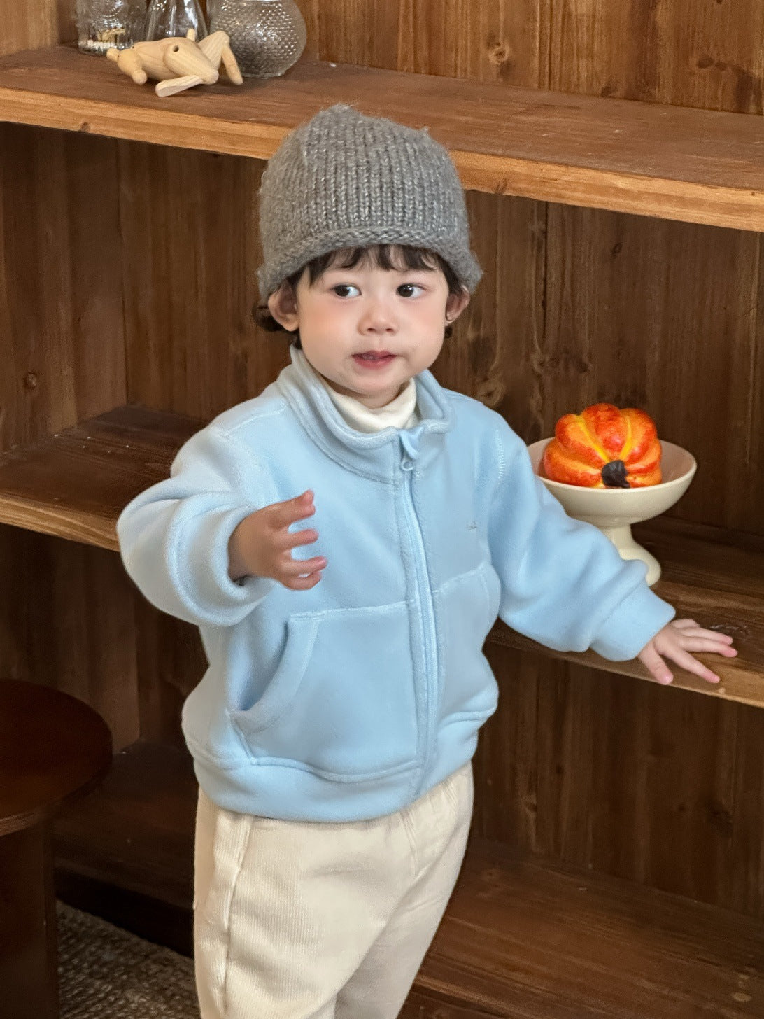 GN26012712小寶寶秋冬季外套2025新款韓版童裝兒童服裝冬款男童加厚衛衣套裝