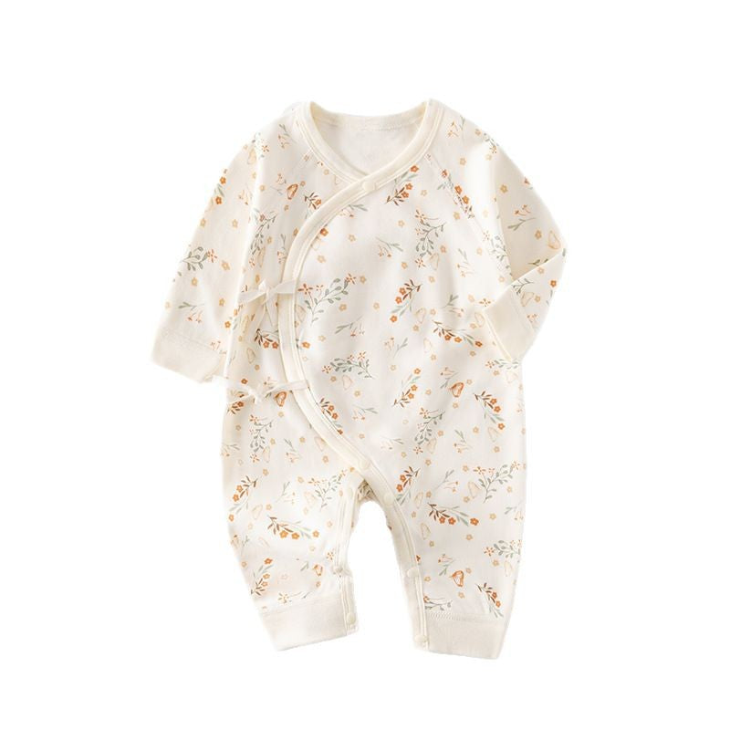 GJ25102118新生兒連身衣秋冬純棉嬰兒蝴蝶衣無骨衣初生及尚服寶寶春秋哈衣