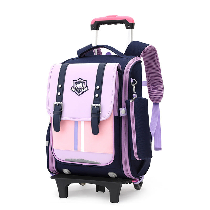 Z25022306拉桿書包小學生男孩一二三到四六年級女兒童六輪爬樓梯防水拖曳箱