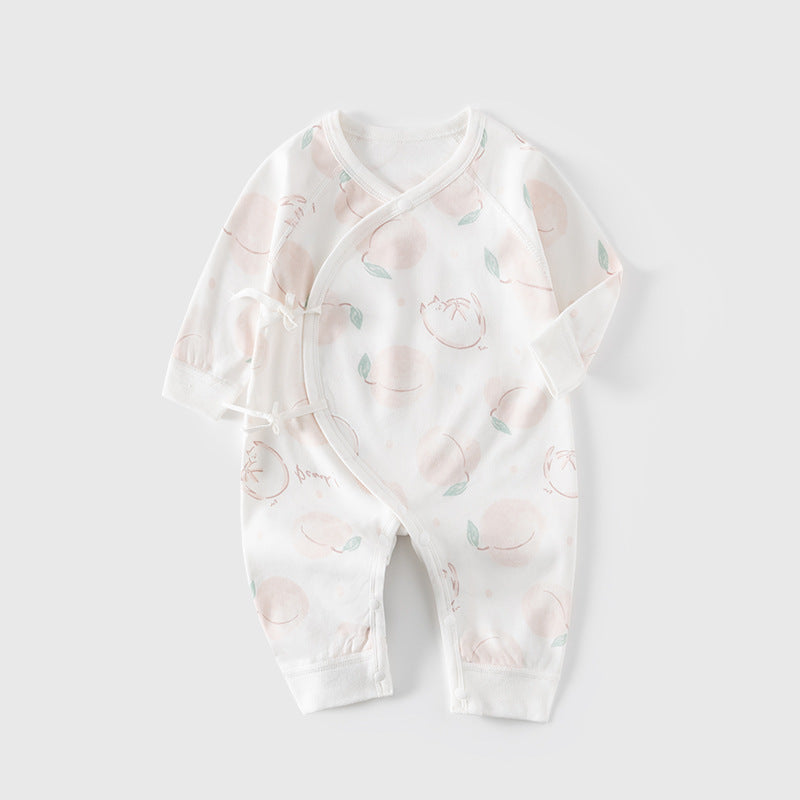 GJ25102118新生兒連身衣秋冬純棉嬰兒蝴蝶衣無骨衣初生及尚服寶寶春秋哈衣