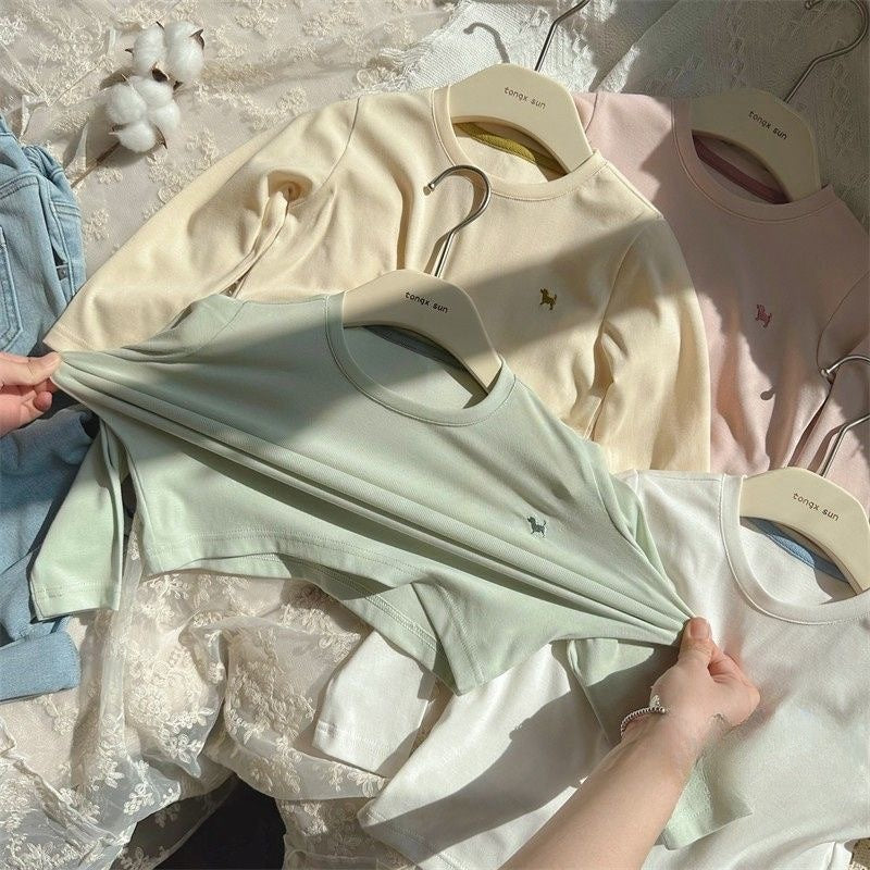 CA25112720女童春秋裝長袖2025新款兒童洋氣百搭小孩小孩童裝德絨打底上