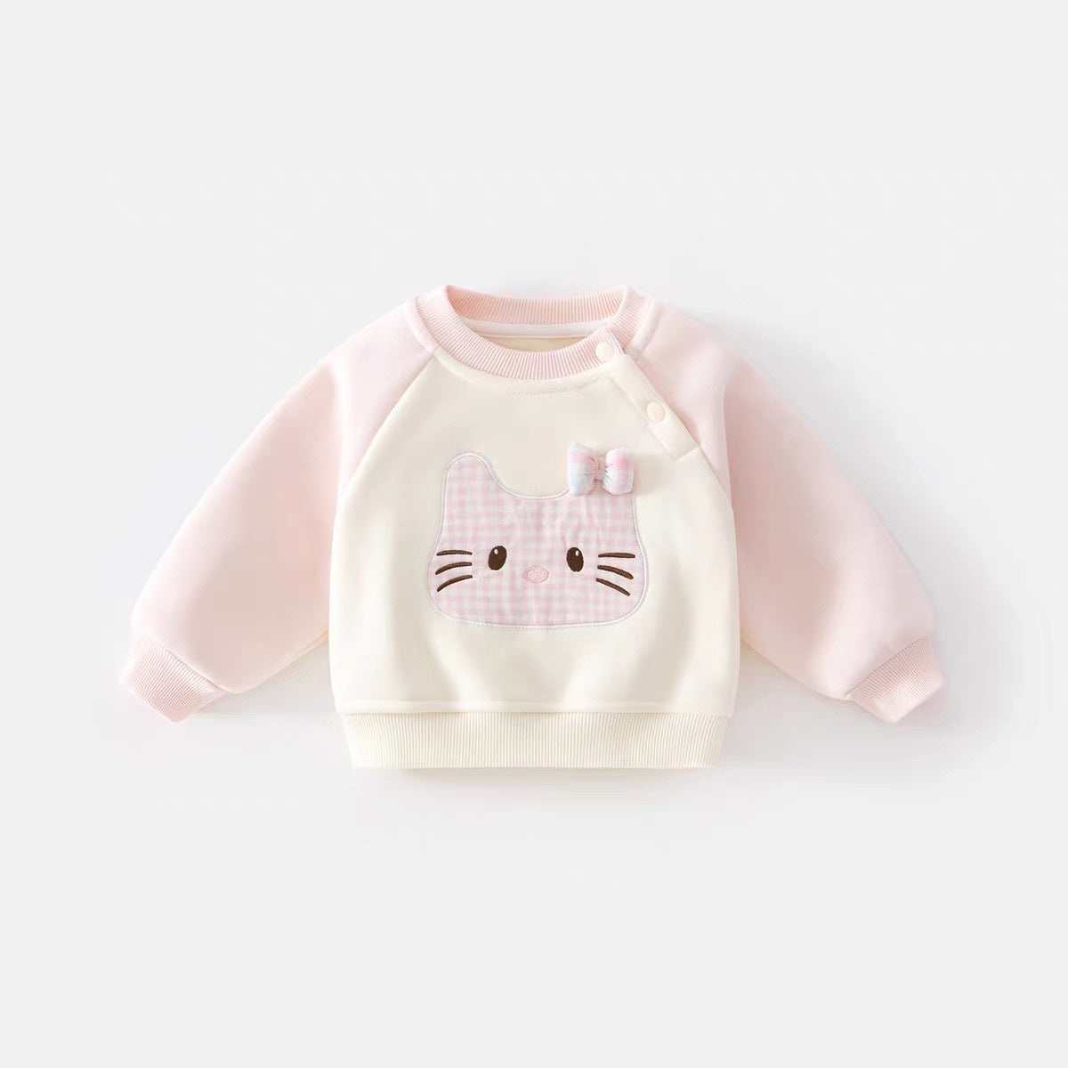 GL25122505女童衛衣秋冬裝2025新寶寶洋氣加絨加厚上衣小童冬季兒童打底衫