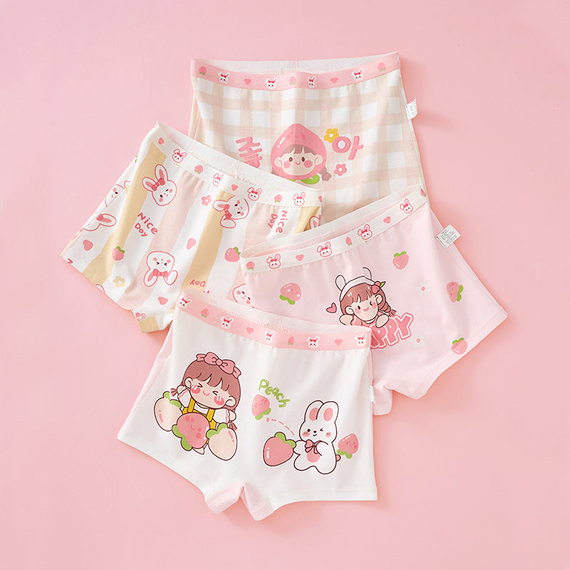 Z25040118女童內褲純棉a類棉兒童女孩短褲女孩小童平角褲不夾屁夏薄款