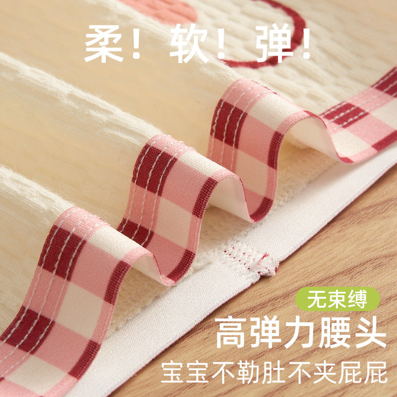 SB26030202兒童內褲女童純棉a類棉6-12歲寶寶短褲女孩中大童平角褲不夾屁屁