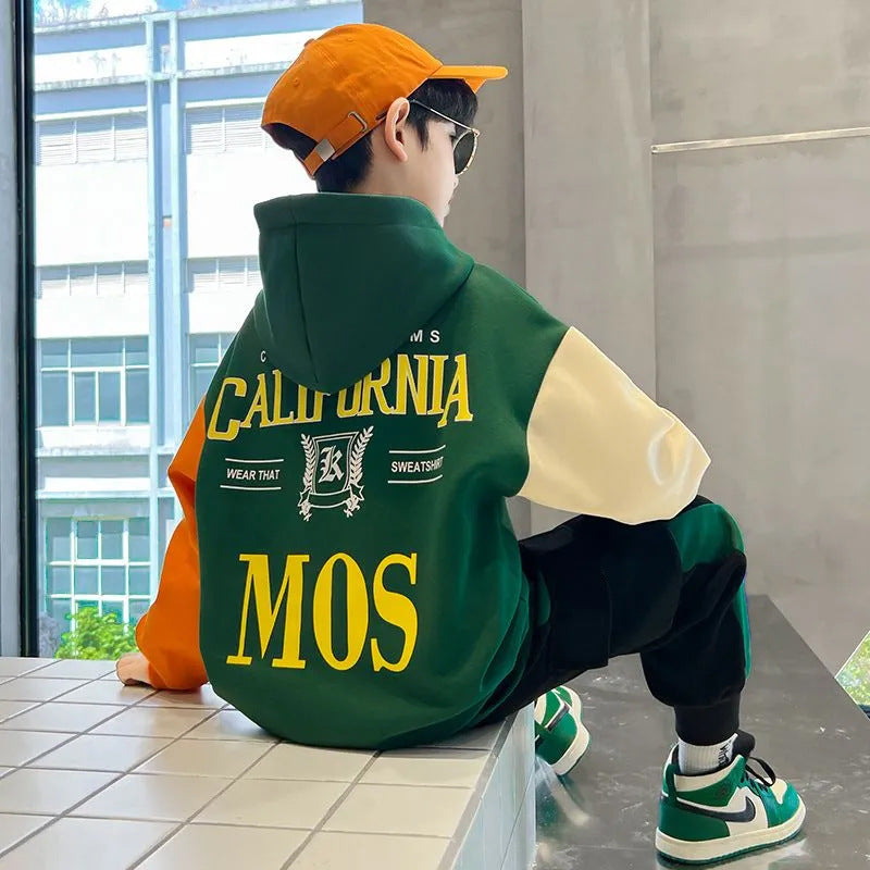 FG25112001兒童裝男童春裝套裝全新中大童春秋款衛衣運動服網紅炸街潮