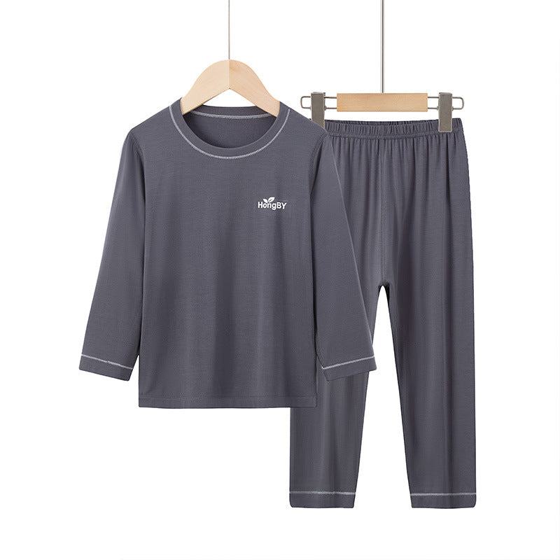 CK26050501夏季男童短袖莫代爾兒童睡衣女童親子家居服套裝中大童空調服(9-12天到貨)