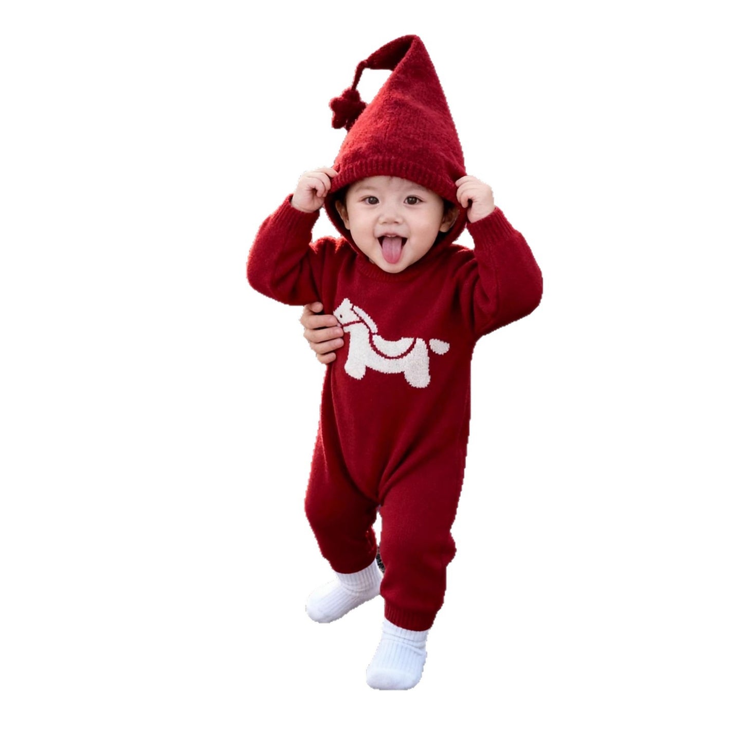 L26010613本命年毛衣親子裝一家三口四口母子母女裝2026年喜慶跨新年拜年服