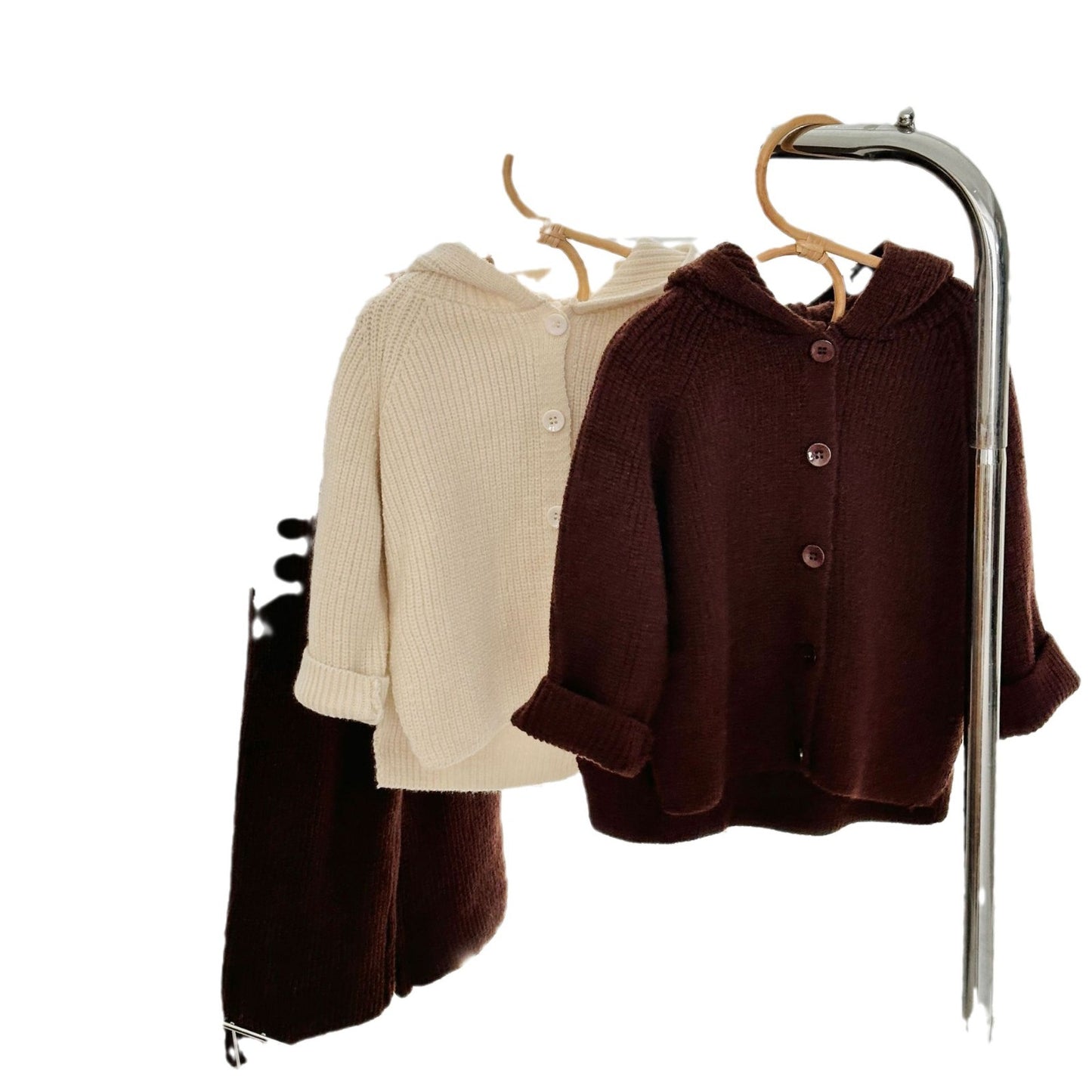 CF25091917韓版兒童秋冬季女孩可愛針織毛衣裙子童裝親子裝休閒加厚套裝