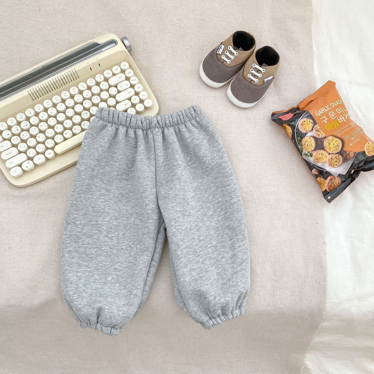 GK25121806冬季加厚嬰童褲子百搭休閒衛褲高克重加絨寶寶韓條紋長褲(➡️2件或2套起,廠商才有出貨)(可以混搭開頭GK商品)