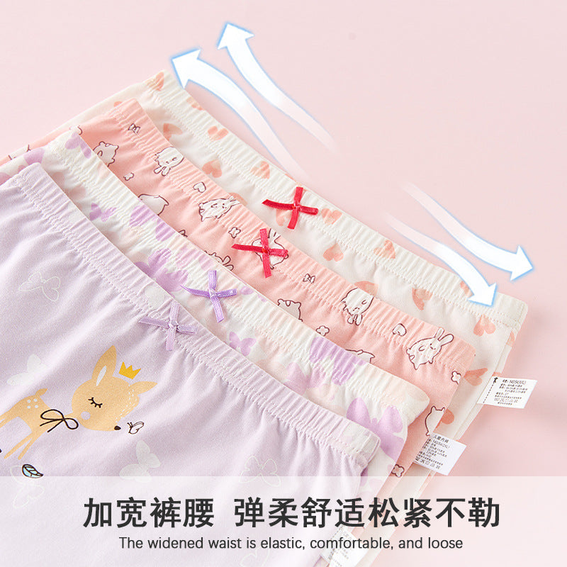 Z25040115兒童內褲純棉a類棉6-12歲女童短褲夏薄女孩小童平角褲不夾屁屁